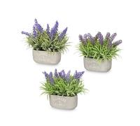 Ibergarden Jardinera en ciment lavande assortis 31x20x16 cm (Set de 16)