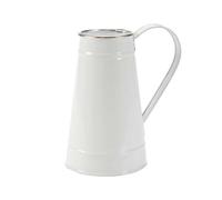 Ibergarden Jarre à lait blanc et argent 17 x 19,5 x 11,3 cm 1000 ml (Set de 24)