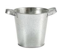 Ibergarden Seau avec anses larges en zinc 20x14x16 cm 1,5 L argent (Set de 24)