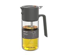 Ibergrif 2 en 1 Pulvérisateur et Verseur Huile 500 ml Verre Borosilicaté Anti goutte Pour Airfryer Cuisine Grill Salades Pâtisserie, Gris, M530