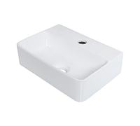 Ibergrif lavabo lave-main rectangulaire blanc en céramique