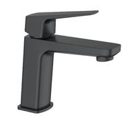 Ibergrif M11007B Robinet de lavabo en laiton, robinet de lavabo monocommande, robinet de salle de bain classique, eau froide et chaude, noir