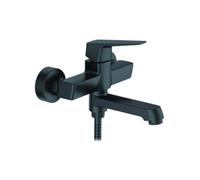 Ibergrif M13107B Robinet pour baignoire et douche, avec douchette, tuyau et support, noir