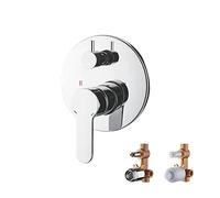 Ibergrif M21702A - Mitigeur encastré Bain-Douche, avec 2 Sorties, Chrome, Argent