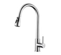 Ibergrif M22136 Robinet Cuisine 360° Pivotant Douchette Extractible, Mitigeur Évier Acier Inoxydable, 3 Modes de Pulvérisation, Finition Chromée, Économie d'Eau