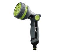 Ibergrif M22211 Pistolet d'arrosage de Jardin, 8 Fonctions avec buse d'arrosage, idéal pour l'arrosage de la pelouse, Noir/Vert
