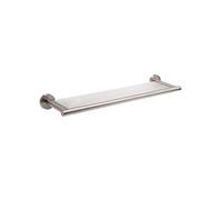 Ibergrif M32007-Rhino, Ibergrif M31007-Placid, Tablette Murale en Verre et Supersteel 50 CM, Étagère de Salle de Bain, Gris