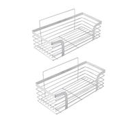 Ibergrif M34036A, étagère de douche, étagère de douche sans perçage, panier de douche suspendu, panier de douche en acier inoxydable, porte-savon, gris