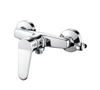 Ibergrif Mitigeur Douche, Monocommande Robinet Douche | Universel Filetage G1/2, Mitigeur de Douche Mural avec Support de Douche, Laiton, Chromé M12509-1