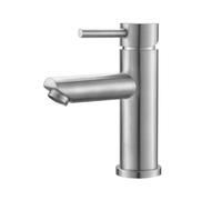 Ibergrif Mitigeur Lavabo Monocommande en Acier Inoxydable Brushed - Robinet Salle de Bain Moderne, Anti-Traces, Économie d'Eau, Gris Anthracite, Modèle M11103