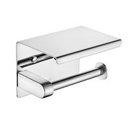 Ibergrif MK34050 - Porte Papier Toilette, Support Papier Toilette Mural, 304 Acier Inoxydable Porte Rouleau Toilette, Installation avec Vis ou Auto-adhésif, Argent