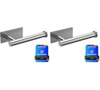 Ibergrif MK34052, Porte Papier Toilette, Support Papier Toilette Mural, 304 Acier Inoxydable Porte Rouleau Toilette, sans perçage Porte-Papier hygiénique Autocollant, Gris Taille Unique (Lot de 2)