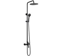Ibergrif Praga - Colonne Douche de Tête et Douchette, Flexible, Support, Noir