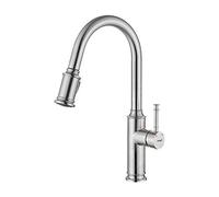 Ibergrif Robinet Cuisine Douchette Télescopique 15.75in/40cm, Rotation 360°, Mitigeur Cuisine 2 Modes de Jet, Eau Chaude Froide, Installation Facile, Démarrage à Froid