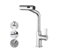 Ibergrif Robinet Cuisine Mitigeur, Douchette Extractible 40cm Flexible, 3 Modes de Pulvérisation, Rotation 360°, Eau Chaude Froide, Installation Monotrou Simplifiée