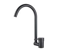 Ibergrif Robinet Cuisine Rabattable Noir, Rotation 360°, Mitigeur Cuisine Noir Eau Chaude Froide, Économie d’Eau, Installation Simple pour Évier Monotrou