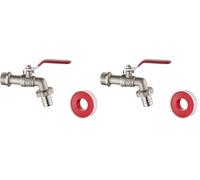 Ibergrif - Robinet Jardin, Raccord Rapide, Ménage et Industrie, Laiton (Lot de 2)