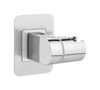 Ibergrif Support Pommeau de Douche Sans Perçage, Support Douchette | Universel, Réglable, Chromé Accroche Pommeau de douche, Argent M20406