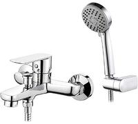Ibergrif Supreme - Mitigeur de Bain-Douche, Robinet de Baignoire avec Douchette et Flexible, Support, Chromé