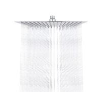 Ibergrif Tete de Douche Inox - Economie d'Eau, Pommeau Carré 30CM, Tete Pluie Universelle Filetage 1/2 Pouce, Rotatif 360°, Inclinable 30°, Facile à Installer et à Nettoyer