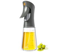 Ibergrif Vaporisateur d'Huile 180ml - Bouteille Spray en Verre au Borosilicate pour Airfryer & Cuisine, Dosage Précis 1g, Sans BPA, Anti-Goutte, Beige-Blanc, M528W