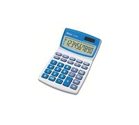 Ibico, Calculatrice de bureau 210X, compacte pour le bureau, la maison et l’école, Blanc/Bleu, 104 x 11 x 166 mm, IB410154