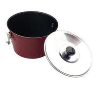 Ibili Moule Charlotte 356020 Venus 20 cm – Aluminium antiadhérent, avec couvercle, rouge moucheté