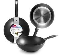 Ibili Wok New Induplus 28 cm Aluminium antiadhésif compatible induction argent
