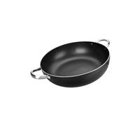 Ibili Poêle profonde I-Chef Honda 36 cm – Aluminium antiadhésif, 2 poignées, induction – Argent