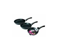 IBILI - Ensemble de 3 poêles Indubasic, 18 + 22 + 26 cm, Aluminium, Antiadhésif, Compatible avec l’induction