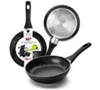 Ibili Poêle Natura 14 cm – Aluminium, antiadhésif façon pierre, compatible induction