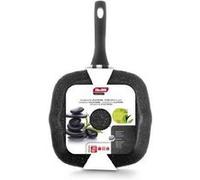 IBILI - Grill Natura, 28 x 28 cm, Aluminium, Antiadhésif Style Pierre, Compatible avec l’Induction