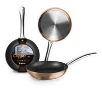 IBILI - Poêle Natura Copper, 22 cm, Aluminium, Antiadhésif style pierre, Compatible avec l’induction