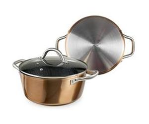 IBILI 495428 faitout avec couvercle Natura Copper 28 cm G
