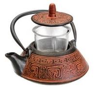Ibili - Théière en Fonte Inde, 0,8 Litre, Intérieur Émaillé, Compatible avec les Plaques à Induction