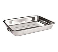 Ibili 651425 Plat à rôtir en Inox avec anses pliantes métalliques 25x19x5,5 cm Clásica
