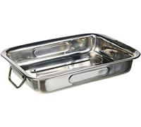 IBILI 651425 Plat à rôtir en Inox avec anses pliantes métalliques 25x19x5,5 cm Classique