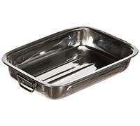 IBILI 651430 Plat à rôtir en Inox avec anses pliantes métalliques 32 x 24.5 x 5.5 cm Classique