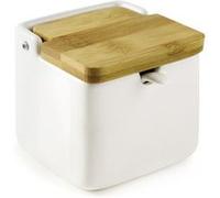 714800 pot à sel/sucre avec cuillère céramique/bambou