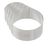 IBILI - 716010 Bague en acier inoxydable, argent, 10 x 4.5 cm (Lot de 4)