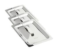 Ibili 721917 Porte Addition à Pince Acier Argent 17,5 x 12 x 5 cm (Lot de 3)