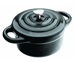 IBILI 725910N Mini Cocotte Rond Noir 10x4,5 cm