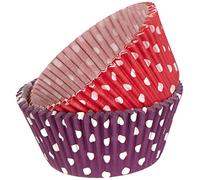 IBILI 735903 Capsule à Pâtisserie Antiadhésive Lot de 50 Pièces Rouge + 50 Pièces Pourpre Papier Imperméable