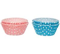IBILI 735904 Capsule à pâtisserie antiadhésive Lot de 50 pièces Rose + 50 pièces Bleu en Papier Imperméable