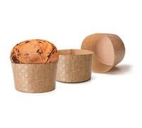 Ibili Moule à panettone jetable 746509 - papier marron 20 x 20 x 12 cm