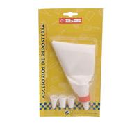 IBILI 756300 Décorateur 4 Douilles (Blister), Plastique, Blanc, 22.0 x 17.0 x 7.0 cm