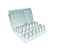 Ibili Set de 24 douilles pour poche pâtissière 771900, gris, boîte PVC