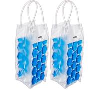 Ibili 778400 Bols Enfriabotellas 2 Côtés, INOX, Transparent, 27 x 20 x 11 cm (Lot de 2)