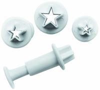 Ibili Emporte-pièces 788403 - Lot de 3 avec poussoir étoile