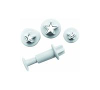 IBILI 788403 Lot de 3 emporte-pièces avec Poussoir Étoile